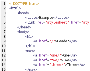 Sample: HTML syntax highlighting