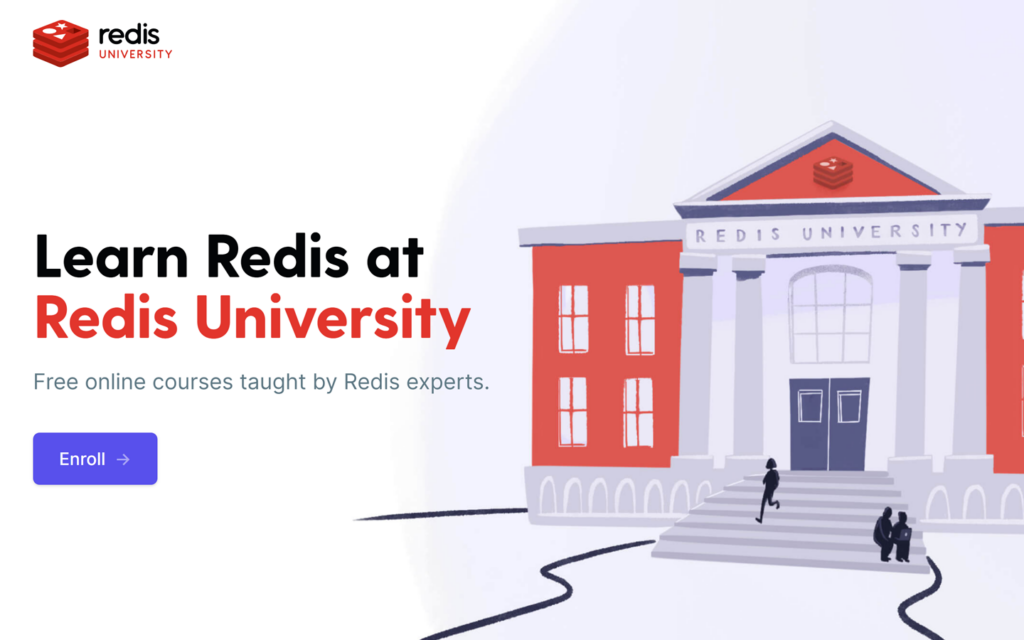 Redis University example website of Open edX