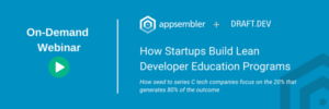 How Startups Build Lean Developer Education Programs Webinar CTA thumbnail